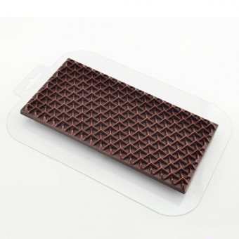 Плитка Треугольная плетенка пластиковая форма для шоколада