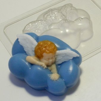 Ангел в облаках пластиковая форма для мыла