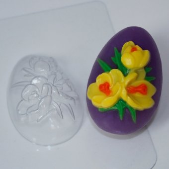 Яйцо Крокусы пластиковая форма для мыла