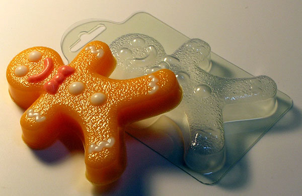 Пряничный человечек пластиковая форма для мыла