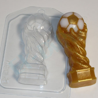 Кубок футбольный пластиковая форма для мыла