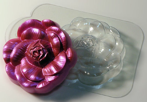 Чайная роза пластиковая форма для мыла