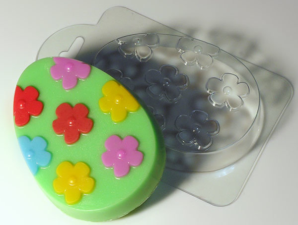Яйцо с узором №4 пластиковая форма для мыла